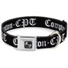 Buckle-Down 13-18" Compton-Cpt Black/White Dog Collar Bone, Wide Small
