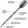 Viper Bobcat Adjustable Weight Soft Tip Darts with Storage/Travel Case: Nickel Silver Plated, Light Blue Rings, 16-18 Grams