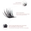 Lash Clusters, 96 Pcs Individual Cluster Lashes DIY Lash Extension 10-16mm Eyelash Clusters Volume Wispy Lashes Super Thin Band Reusable Soft & Comfortable（T01-96-D-10-16MIX）