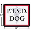 PTSD Dog Sew On Patch - Includes Five Service Dog Law Handout Cards – for Service Dog Vest or Harness
