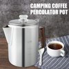 APOXCON Coffee Percolator, Camping Coffee Pot 9 Cups Stainless Steel Coffee Maker with Clear Top Glass Knob, Percolator Coffee Pot for Campfire or Stovetop Coffee Making Outdoor Traveling Fast Brew