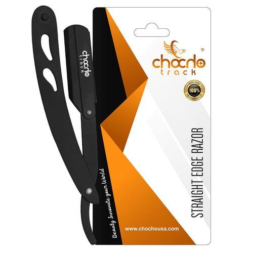 Straight Razor Stainless Steel with 100 blades Single Edge Blade Barber Shaving Razor for Men Professional Cut Throat Reusable Razor for Beard Shaper