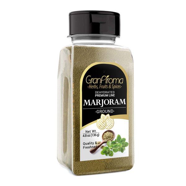 GranAroma 4.8 oz Ground Marjoram, French & Italian Cuisine, Savory Seasoning