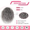 CINHOO Loose Wavy Curly Messy Bun Hair Piece for Thinning Hair Pieces for Women,Short Drawstring Ponytail Extensions for Women Synthetic Hairpieces Pony Tails Hair Extensions for Women(Gray)