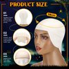 Syhood 4 Packs Halloween Bald Caps Makeup Latex Bald Head Wig Cap Bald Hat Costume Accessories for Women Men Adults(White, Beige)