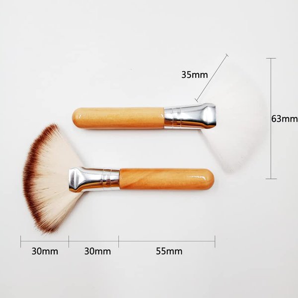 TEONEI Facial Fan Brush,Face Makeup Brush,Highlighting Make Up Brush Cosmetic Tools,4PCS