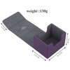 AEGIS GUARDIAN Card Deck Box for MTG, Commander Deck Box Hold 120+ Sleeved Cards, Leather Strong Magnet Card Deck Case Holder for Magic Cards TCG CCG, Purple