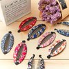 9 Pieces Banana Hair Clip Floral Clincher Hair Claws Bohemia Style Wrapped Cloth Banana Hair Clip Hair Comb Hair Jaw Clips Fish Shape Grips Clamp Hair Accessories for Women Girls (4.3 x 2 Inch)