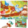 Jumbo 24 Piece Puzzles for Kids Ages 3-5, Floor Puzzles for Kids Ages 3-5 About Treetop Talks, Educational Preschool Puzzle with Puzzle Sticker Sheets, Perfect Learning Toy Gift for Boys and Girls