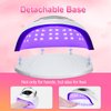 268W UV Nail Lamp, UV Light for Gel Nails with 60pcs Professional Nail Light 4 Timer Setting Nail Dryer for Home Salon Nail Art Tools(White)