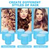 Self grip hair roller set 36 pcs,Heatless hair curlers,Hair rollers with hair roller clips and comb,Salon hairdressing curlers,DIY Hair Styles, Sungenol 3 Sizes Blue Hair Rollers in 1 set