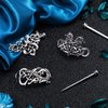 6 Pieces Celtic Hair Slide Hairpin Celtic Knot Hair Stick Vintage Metal Hair Barrette Hair Clips Hair Pin Hair Accessories for Women Girls (Silver)