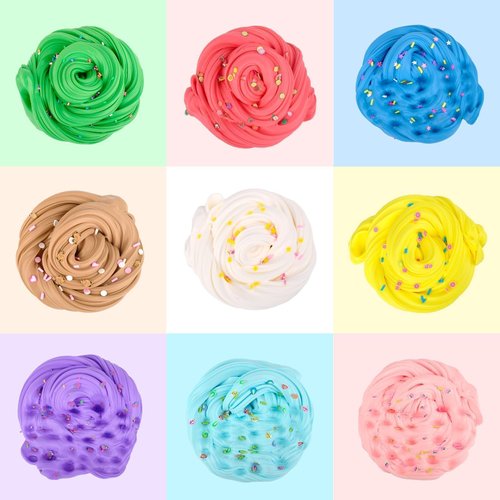 9 Pack Christmas Slime Butter Kit, for Girls and Boys, Soft Stretchy and Non-Sticky, Scent, Kids Stress Relief Toy, Birthday Gift and Party Favors, Class Easter Filling Stuffers