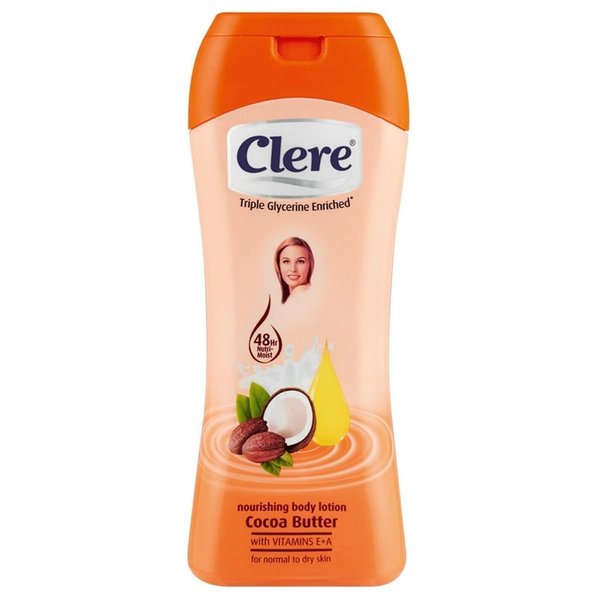 CLERE Hand and Body Lotion, Nourishing Cocoa Butter 400 ml