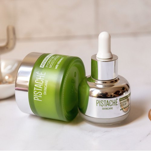 Pistaché Skincare Pistachio Oil Dewy Face Beauty Duo Set + Hyaluronic Acid Face Serum & Face Moisturizer + Hydrates and Nourishes + Vitamin E + Antioxidant