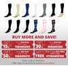 BAMS Plus Size Compression Socks Wide Calf for Women Men XXL XXXL - Graduated Bamboo Knee-High Support Reduce Swelling