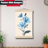 Illustration Of A Flower With Blue Flowers, Basil Organic Simplicity, Natural Core, Poster