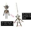 Hyamass 12 inch Antenna Robot Charm Pendant Ceiling Fan Danglers Fan Pulls Chain Extender with Ball Chain Connector
