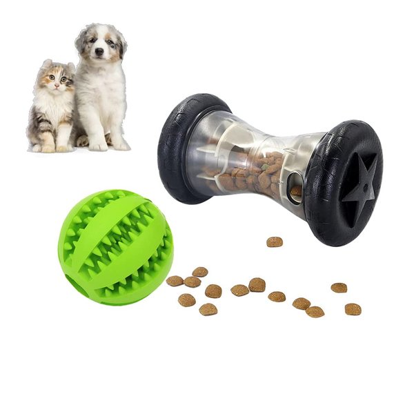 Volacopets 2 Pack Puppy Puzzle Toys for Small Medium Dogs, Interactive Dog Toys for Boredom and stimulating, Puppy Toys for Treat Dispensing, Dog Balls for Teeth Cleaning Chewing Chase Toys