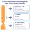 LILYKA SHOW 3 Packs 24 Inch Braiding Hair Extensions for Women Kanekalon Braiding Hair Ombre Jumbo Braiding Hair Extensions High Temperature Synthetic Braiding Hair for Twist Crochet Braids(3 Packs 24",orange)
