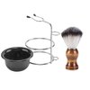 Aethland Mens Shaving Brush Kit, Soft Hair Shaving Brush, Stainless Steel Shave Brush Holder & Acrylic Soap Bowl Mug for Men Barber Shave Kit