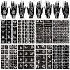 16 Sheets Henna Tattoo Stencils Kit Reusable for Women Girls and Kids,150+ PCS Tattoo Templates,Temporary Indian Arabian Glitter Airbrush Tattoo Stencils for Face Body Paint DIY