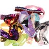 Kenz Laurenz Sequin Headbands Elastic Stretchy Headband for Girls Kids Women Flapper Roaring 20s Great Gatsby 1920s Hair Band Cute Princess Head Bands (Red)