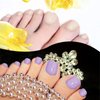 352 Pieces 16 Sheets Toenail Polish Stickers Adhesive Toe Nail Wraps Full Toe Nail Wraps Toenail Polish Strips DIY Toe Nails Manicure Decal with 2 Pieces Nail Files for Girls (Chic Color)