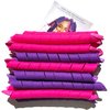50pcs No Heat Hair Curlers For Long Hair, Heatless Hair Curlers For Long Hair, 22Inch Spiral Hair Curlers Styling With 6pcs Styling Hook For Women （purple-rosered）
