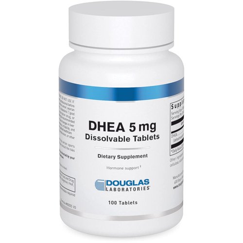 Douglas Laboratories DHEA 5 mg Dissolvable Tablets - Supports Hormone Balance, Immunity, Brain, Bone Health & Metabolism* - Non-GMO - 100 Tablets