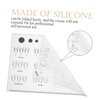 WOONEKY Nail Coloring Pad Uñas Acrilicas Salon Nail Training Equipment Nail Tools Nail Art Workspace Silicone Nail Training Mat Nail Sticker Guide Mat Nail Stamp Manicure