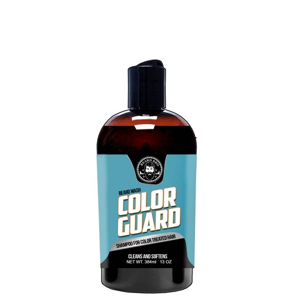 NEW! 11 Ounce Color Treated Hair Beard Shampoo, Color Guard Beard Wash | Argan Scented Gently Cleanses & Protects Color | With Amino Acid | Sulfate Free Shampoo