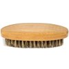 GranNaturals Military Style Boar Bristle Mens Hair Brush for Boys - Palm Size Mens Hairbrush and Beard Brush for Grooming Thin, Fine, Facial and Short Hair - Soft Bristle Slick Back & Smoothing Brush