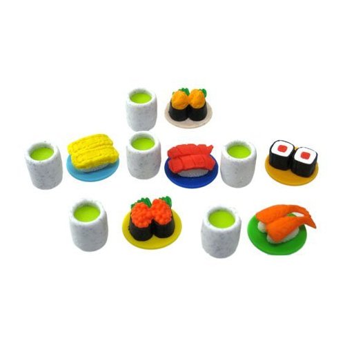 Iwako Japanese Erasers / Conveyor Belt Sushi 6pcs