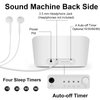 Portable Sound Machine, White Noise Machine with 38 Sounds & Dual Speakers, USB Charger, Timer & Memory - Magicteam Sleep Therapy, Noise & Sleep Machines for Baby, Kids, Adults Home Office Travel