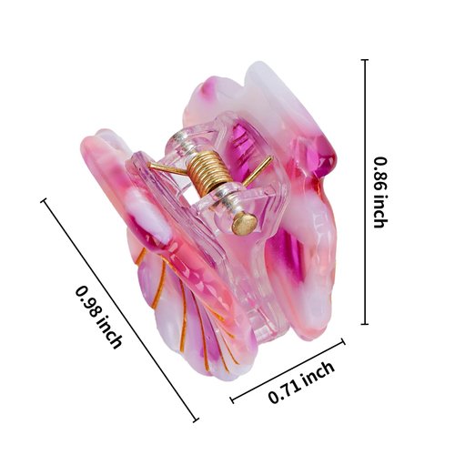 GAFATORY 4Pack Seashell Ocean Hair Clips for Women Blue Mini Hair Clips Small Clips Starfish Seashell Mermaid Accessories Whale Hair Mini Animal Cute Creaseless Hair Clips for Girls