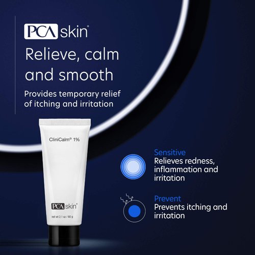 PCA SKIN CliniCalm 1% Maximum Strength Hydrocortisone Soothing Cream - Anti Itch Intense Therapy Moisturizing Face & Body Lotion with Aloe for Irritation, Eczema Relief, Itchy & Dry Skin (2.1oz Tube)