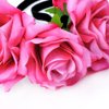 DreamLily Rose Flower Crown Wedding Festival Headband Hair Garland Wedding Headpiece (1-Fuchsia)