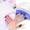 100PCS Nail Polish Protector for Fingers, Gel Nail Sticker, Peel Off Barrier 99.99%+ UV Finger Protection Skin Cuticle Protector Tape for Nail Painting, U-Shaped French Tip Nail Art Accessories DIY