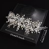 JWICOS Wedding Crystal Hair Combs Bridal Pearl Side Comb Wedding Hair Accessories Bridal Headpieces for Women and Girls