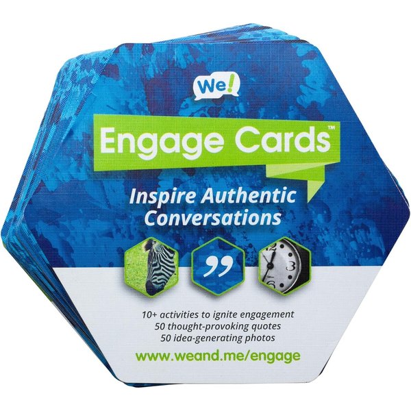 We! Engage Cards Icebreaker & Discussion Prompt Card, Conversation Starter Card Game - Build Trust with Engaging Group Games for Adults - Ideal for Office Games & Team Building Activities (56 Cards)