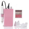 Miss Sweet Portable Nail Drill Machine Rechargeable Electric Nail File for Acrylic (Pure White)