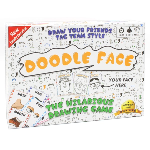 Doodle Face Game - New Hilarious Game of Drawing Your Friends and Family - A Drawing Game for Families - Stay at Home Date Night Party Game for 3-20 Players - Fun for All Ages and Skill Levels