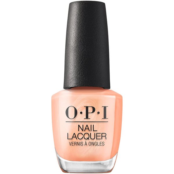 OPI Nail Lacquer, Opaque & Pearl Finish Orange Nail Polish, Up to 7 Days of Wear, Chip Resistant & Fast Drying, Summer 2023 Collection, Summer Make the Rules, Sanding in Stilettos, 0.5 fl oz