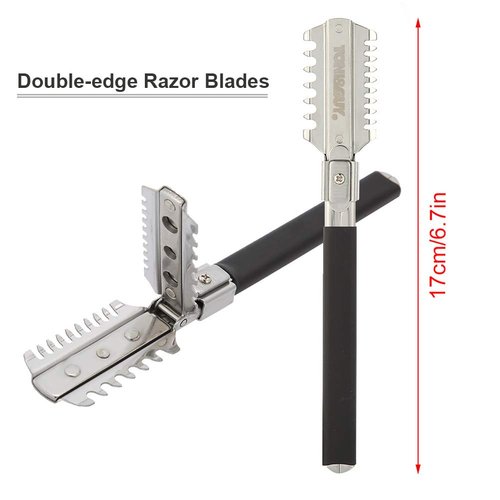 Cimenn Razor Comb Double-edge Razor Blades Manual Hair Cutting Thinning Barber Comb