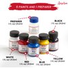 Angelus Leather Paint Kit- Basics Starter Kit Includes 5 Paints, Prep, & 5 Piece Paint Brush Set