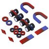 Junior Science Magnetism Set for Experiment Education Kids Magnet Kit School Classroom Science Educational Toys,Including Bar/Ring/Horseshoe Magnets