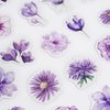 Mini Scrapbooks Laptop Stickers, Doraking Boxed Purple Flowers Decorative Stickers for Scrapbooking Suitcase Junk Journaling Planners Laptops Phone Case Crafts