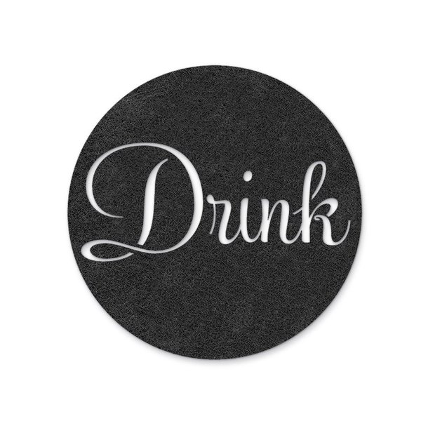 Epic Products Drink Felt Coasters (Set of 4), Black