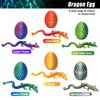 Pigmiss 3D Printed Dragon Egg Crystal Dragon Fidget Toy Full Articulated Dragon Mystery Dragon Eggs with Dragon Inside Home Office Desk Decor Gifts Toys (Laser Green)